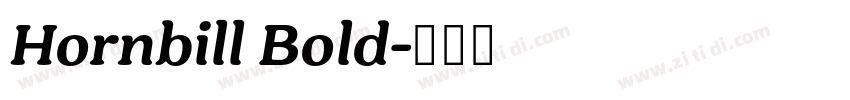 Hornbill Bold字体转换